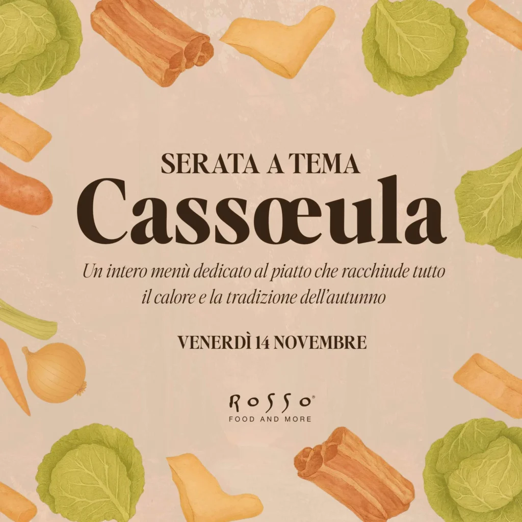 Promozione di una serata a tema Cassœula con un menu autunnale, in programma il 14 novembre.